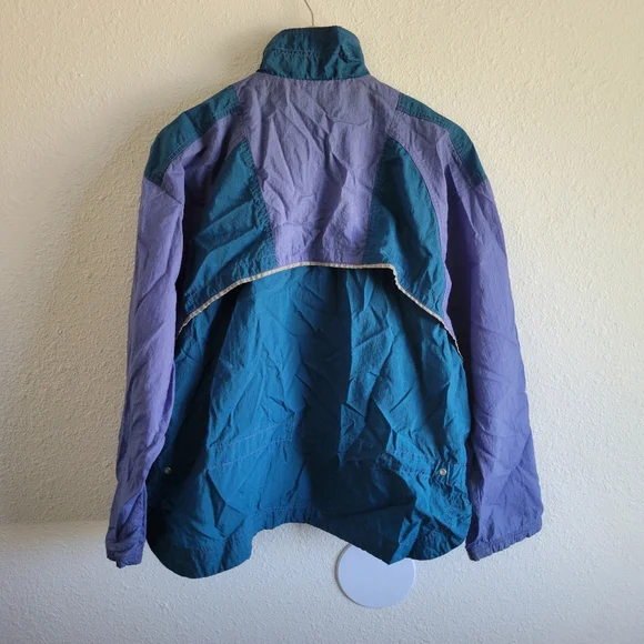 Vintage Nike Air Colorblock Purple Green Windbreaker Jacket Size Medium - Picture 6 of 8